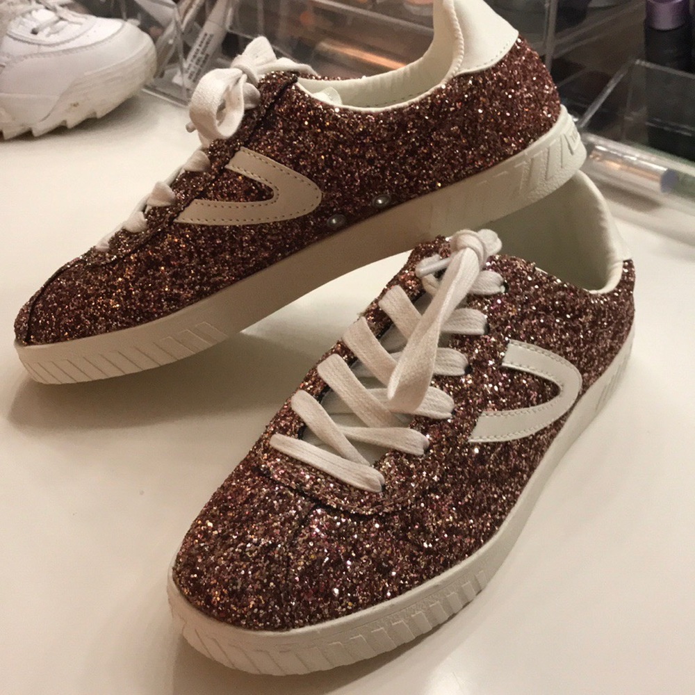 pink glitter tretorn sneakers